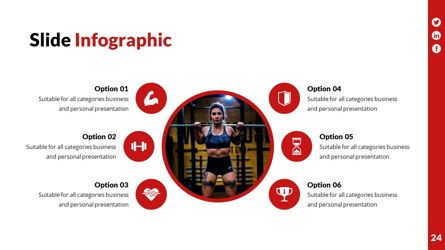 Gymworld - Fitness Powerpoint Template, Dia 25, 06275, Datagestuurde Diagrammen — PoweredTemplate.com