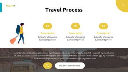 Tourra - Tourism Powerpoint Template, Slide 25, 06284, Data Driven Diagrams and Charts — PoweredTemplate.com