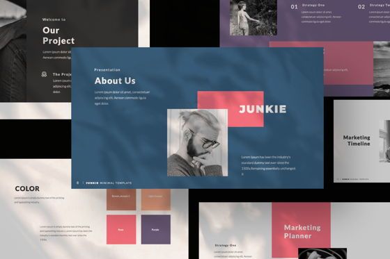 Junkie Creative Google Slide, Dia 10, 06327, Presentatie Templates — PoweredTemplate.com