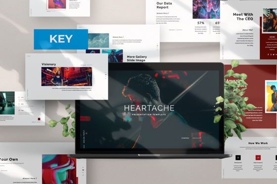 Heartache Creative Keynote, 苹果主题演讲模板, 06331, 演示模板 — PoweredTemplate.com