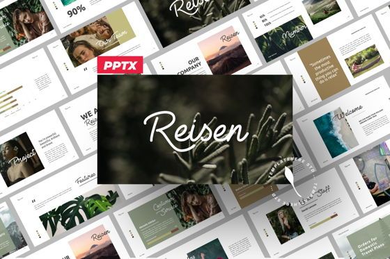 Reisen Creative Powerpoint, 파워 포인트 템플릿, 06333, 프레젠테이션 템플릿 — PoweredTemplate.com