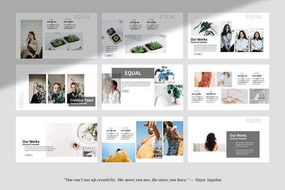 Equal Creative Powerpoint, Diapositive 4, 06342, Modèles de présentations — PoweredTemplate.com