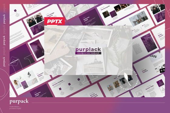 Purplack Creative Powerpoint, PowerPoint-Vorlage, 06359, Präsentationsvorlagen — PoweredTemplate.com