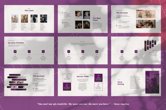 Purplack Creative Keynote, Slide 3, 06360, Presentation Templates — PoweredTemplate.com