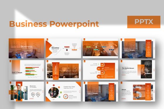 Business Creative Powerpoint, PowerPoint-sjabloon, 06388, Presentatie Templates — PoweredTemplate.com