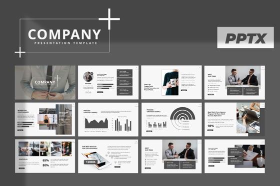 Company Creative Powerpoint, PowerPoint Template, 06389, Presentation Templates — PoweredTemplate.com
