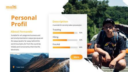 MultiAdventure - Powerpoint Template, Slide 13, 06430, Data Driven Diagrams and Charts — PoweredTemplate.com