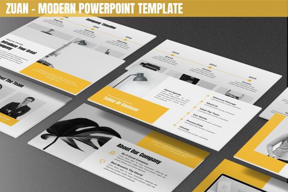Zuan - Modern Powerpoint Template, 06431, Data Driven Diagrams and Charts — PoweredTemplate.com