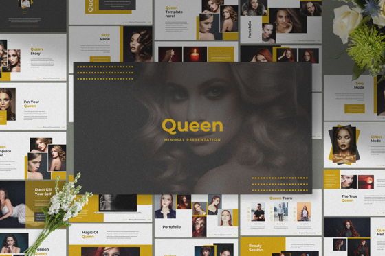 Queen Creative Google Slide, Diapositiva 5, 06491, Plantillas de presentación — PoweredTemplate.com