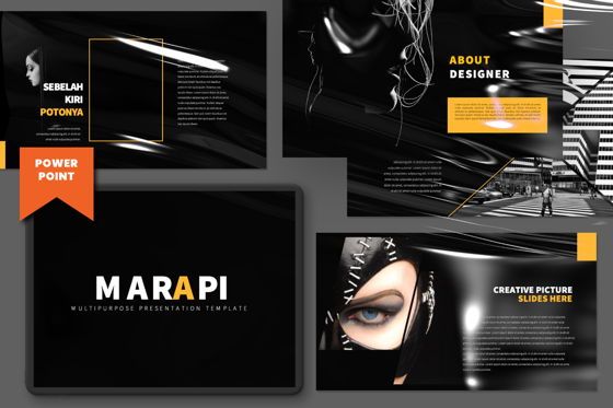 Marapi Creative Powerpoint, PowerPoint-sjabloon, 06501, Presentatie Templates — PoweredTemplate.com