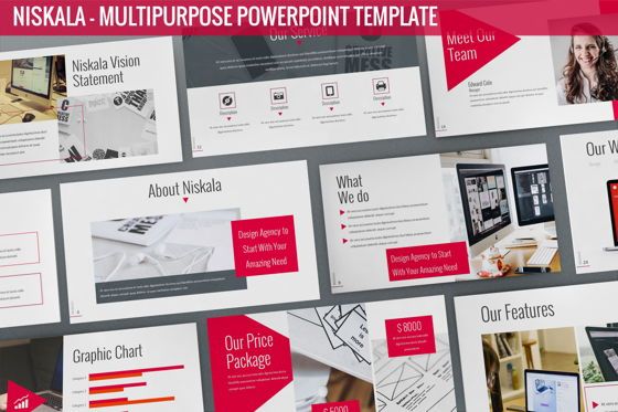 Niskala - Multipurpose Powerpoint Template, Modello PowerPoint, 06515, Diagrammi e Grafici con Dati — PoweredTemplate.com