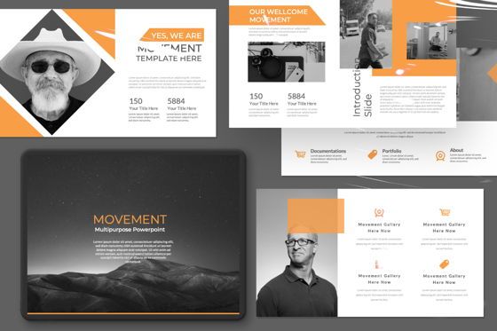 Movement Creative Powerpoint, PowerPoint Template, 06525, Presentation Templates — PoweredTemplate.com