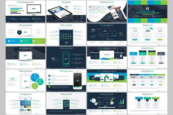 Elite PowerPoint Template with Infographics, Slide 4, 06575, Icons — PoweredTemplate.com