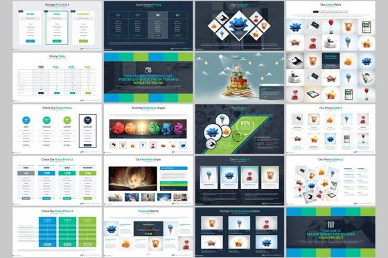Elite PowerPoint Template with Infographics, Diapositiva 5, 06575, Iconos — PoweredTemplate.com