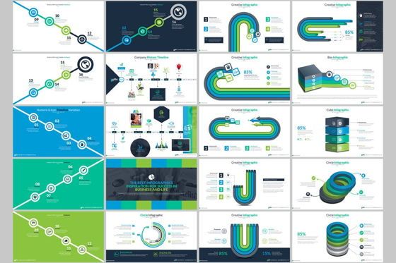 Elite PowerPoint Template with Infographics, Folie 7, 06575, Icons — PoweredTemplate.com