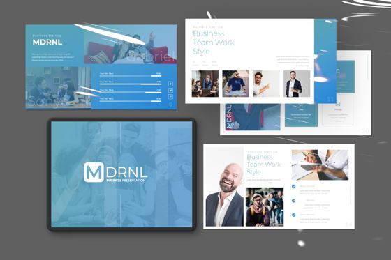 MDRNL Business Powerpoint, 파워 포인트 템플릿, 06595, 프레젠테이션 템플릿 — PoweredTemplate.com