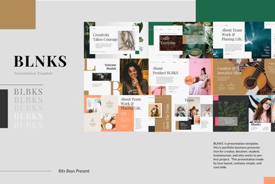 BLNKS Business Powerpoint, Diapositiva 8, 06614, Plantillas de presentación — PoweredTemplate.com