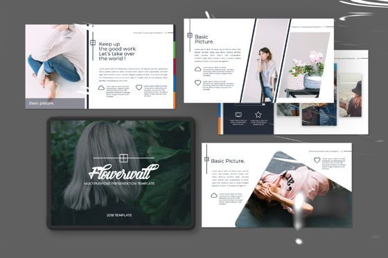 Flowerwall Business Powerpoint, Slide 11, 06629, Presentation Templates — PoweredTemplate.com