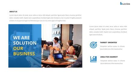 Buzzeies - Business presentation Template, Diapositive 8, 06679, Modèles de présentations — PoweredTemplate.com