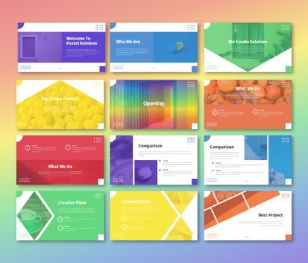 Pastel Rainbow - Multipurpose Powerpoint Template, Slide 2, 06701, Business Models — PoweredTemplate.com