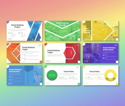 Pastel Rainbow - Multipurpose Powerpoint Template, Slide 4, 06701, Business Models — PoweredTemplate.com