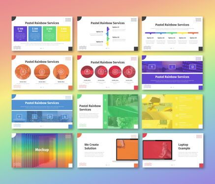 Pastel Rainbow - Multipurpose Powerpoint Template, Slide 7, 06701, Business Models — PoweredTemplate.com