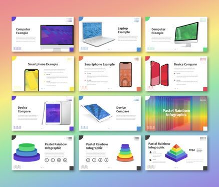 Pastel Rainbow - Multipurpose Powerpoint Template, Slide 8, 06701, Business Models — PoweredTemplate.com