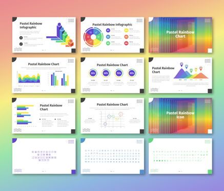 Pastel Rainbow - Multipurpose Powerpoint Template, Slide 9, 06701, Business Models — PoweredTemplate.com
