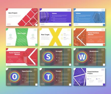 Pastel Rainbow - Multipurpose Google Slide Template, Slide 3, 06702, Business Models — PoweredTemplate.com