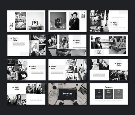 Black White - Business Keynote Template, Diapositive 6, 06721, Modèles commerciaux — PoweredTemplate.com