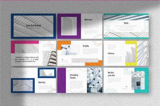 Lain Art Brand Powerpoint Template, Diapositiva 4, 06749, Modelos de negocios — PoweredTemplate.com