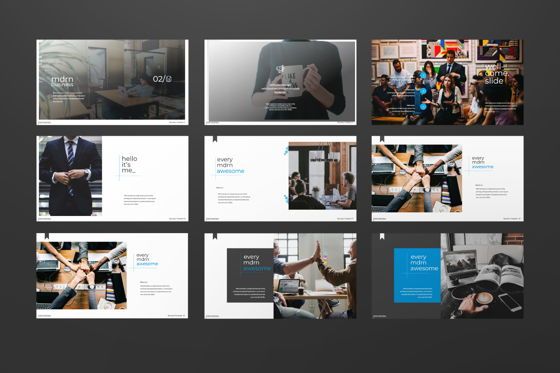 MDRN Business Powerpoint, Diapositive 4, 06755, Modèles de présentations — PoweredTemplate.com