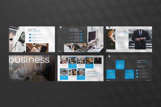 MDRN Business Powerpoint, Slide 6, 06755, Templat Presentasi — PoweredTemplate.com