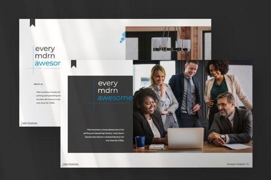 MDRN Business Powerpoint, Slide 7, 06755, Modelli Presentazione — PoweredTemplate.com