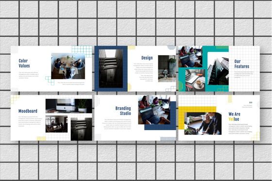 Yellue Brand Powerpoint Template, Diapositive 5, 06767, Modèles commerciaux — PoweredTemplate.com