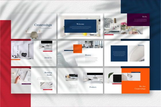 Createvedsgn Powerpoint Template, Diapositive 3, 06781, Modèles commerciaux — PoweredTemplate.com