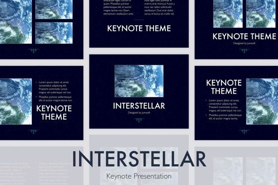 Interstellar Keynote Template, Keynote Template, 06862, Modelli Presentazione — PoweredTemplate.com