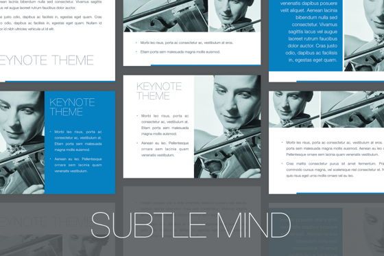 Subtle Mind Keynote Template, Modele Keynote, 06870, Modèles de présentations — PoweredTemplate.com