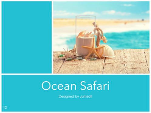 Ocean Safari Keynote Template, Slide 13, 06871, Presentation Templates — PoweredTemplate.com