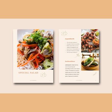 Recipe ebook vegan powerpoint presentation templates, Slide 5, 06882, Presentation Templates — PoweredTemplate.com
