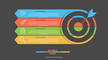 Target with Four Options Infographic, Diapositive 2, 06948, Infographies — PoweredTemplate.com