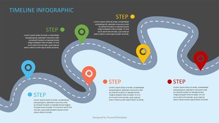 Roadmap with Milestones Infographic, Slide 2, 06969, Business Models — PoweredTemplate.com