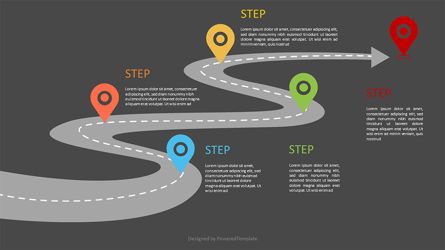 Road Way Infographic with Options, Diapositiva 2, 06973, Modelos de negocios — PoweredTemplate.com