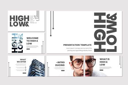 High and Low - PowerPoint Template, 幻灯片 2, 07019, 演示模板 — PoweredTemplate.com
