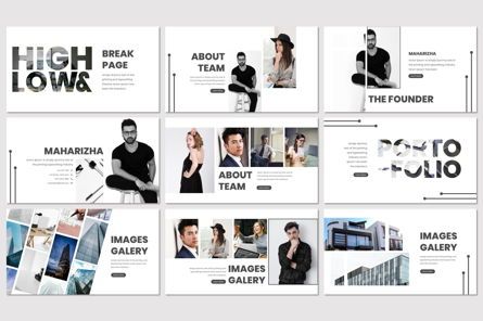 High and Low - PowerPoint Template | Presentation Template 75649