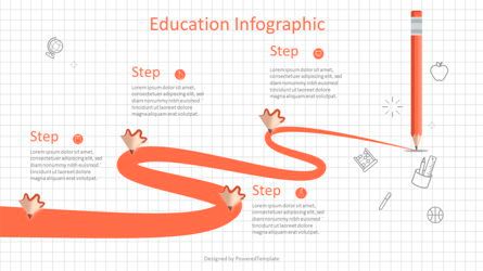 Education Themed Roadmap, Gratis Tema de Google Slides, 07022, Diagramas y gráficos educativos — PoweredTemplate.com