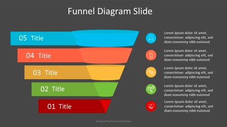 Sales Funnel Diagram with Options and Icons, Slide 2, 07032, Model Bisnis — PoweredTemplate.com