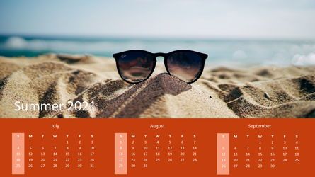 Calendar 2021 Year for Presentations, 슬라이드 3, 07064, Timelines & Calendars — PoweredTemplate.com