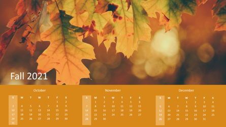 Calendar 2021 Year for Presentations, Deslizar 4, 07064, Timelines & Calendars — PoweredTemplate.com
