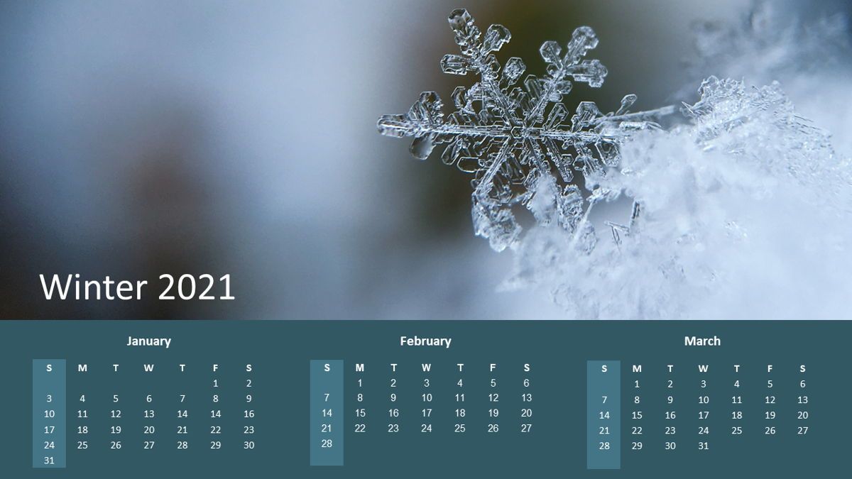 Calendar 2022 Year for Presentations Free Presentation 